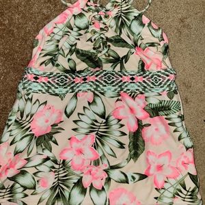 Floral bathing suit top